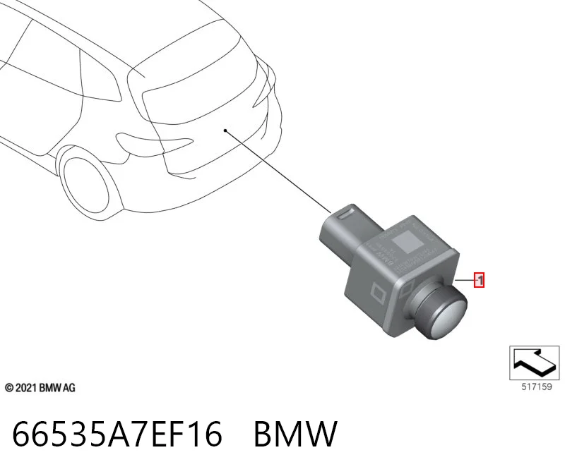 66535A7EF16 BMW Câmara do sistema para asseguramento de visibilidade