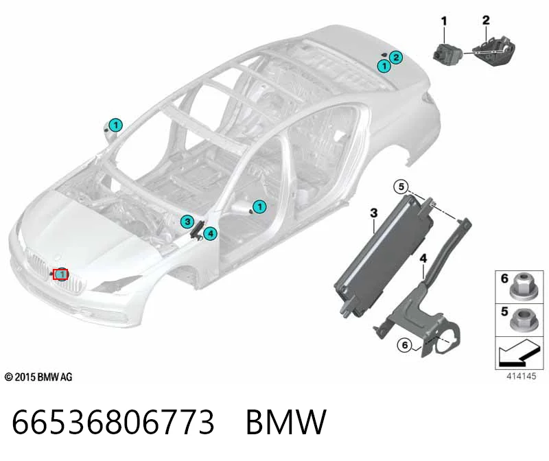 66536806773 BMW Câmara do sistema para asseguramento de visibilidade