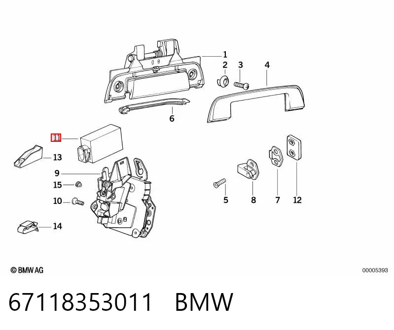 67118353011 BMW Motor acionador de abertura/fechamento da porta traseira