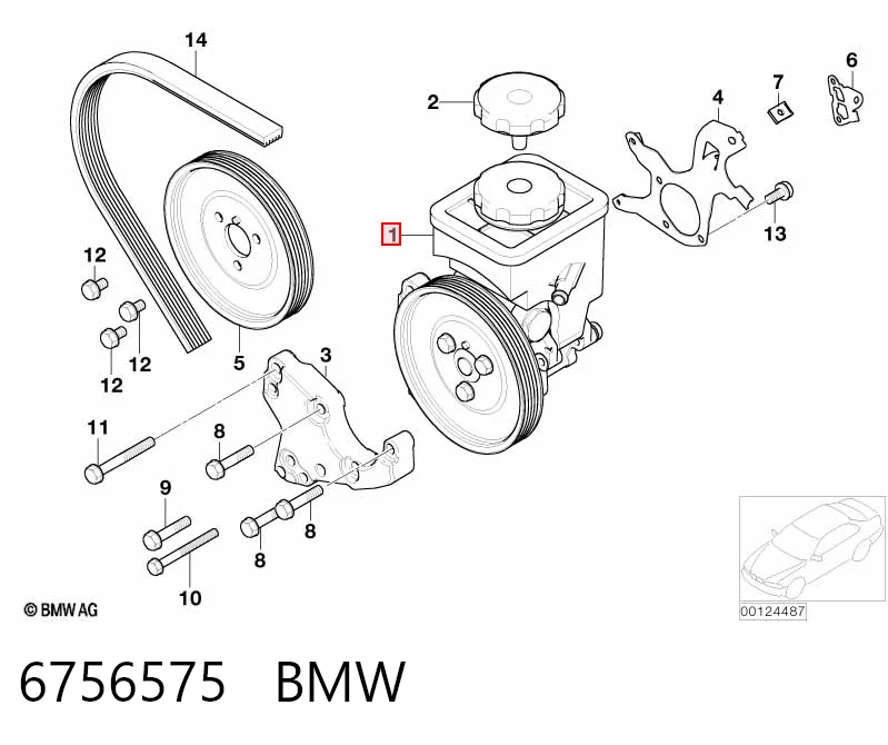 6756575 BMW Bomba da Direção hidrâulica assistida