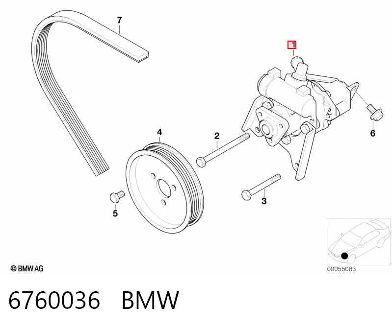 6760036 BMW Bomba da Direção hidrâulica assistida