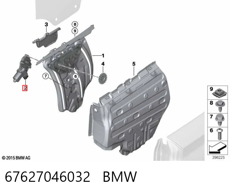 67627046032 BMW Motor de acionamento de vidro da porta dianteira direita