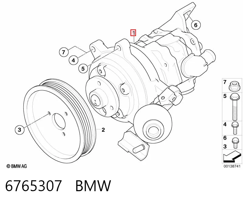 6765307 BMW Bomba da Direção hidrâulica assistida