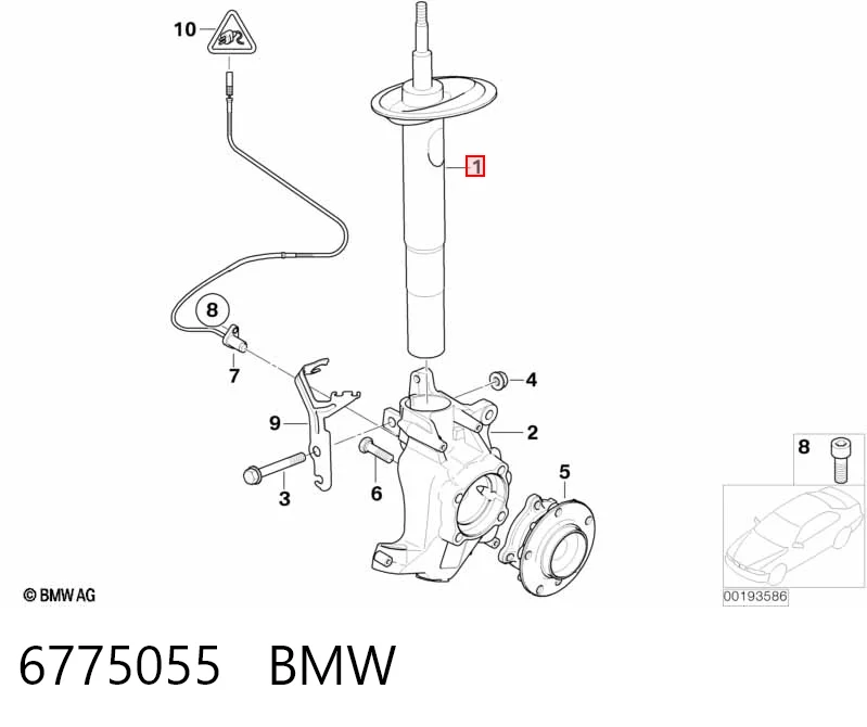6775055 BMW Amortecedor dianteiro esquerdo