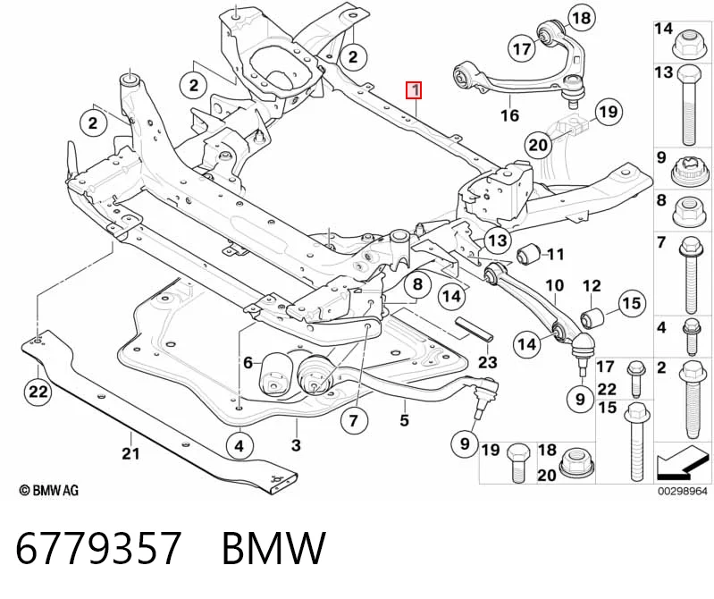 Viga de suspensão dianteira (plataforma veicular) BMW X5  E70