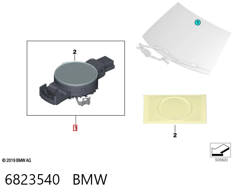  Sensor de chuva BMW 7 sedan (G11, G12) (2015 - 2022) 