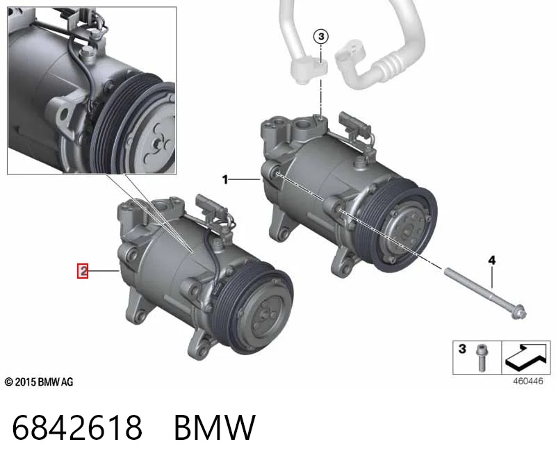6842618 BMW Compressor de aparelho de ar condicionado