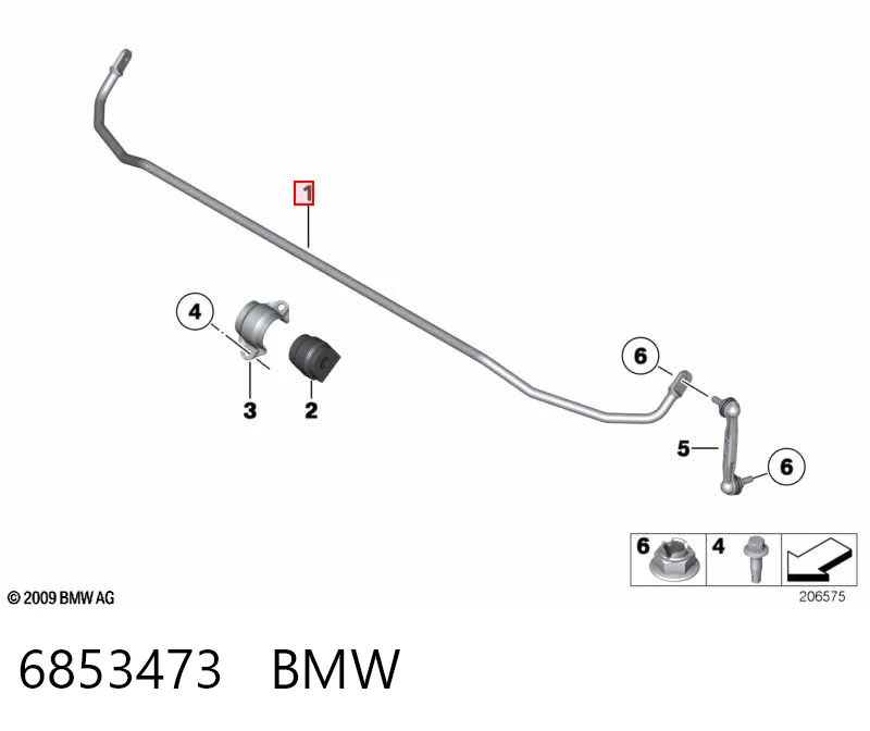 Estabilizador traseiro para BMW 1  F21