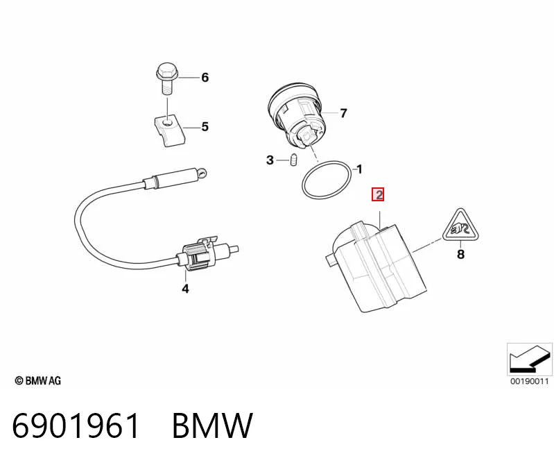 6901961 BMW Grupo de contato de fecho de ignição