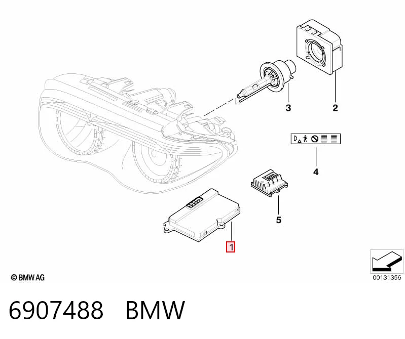 6907488 BMW Unidade de encendido (xénon)