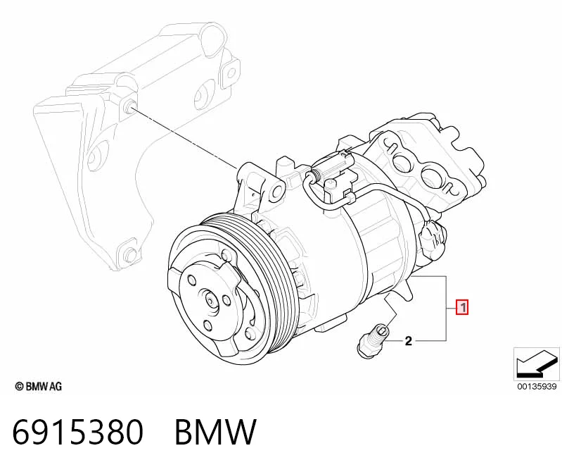 6915380 BMW Compressor de aparelho de ar condicionado