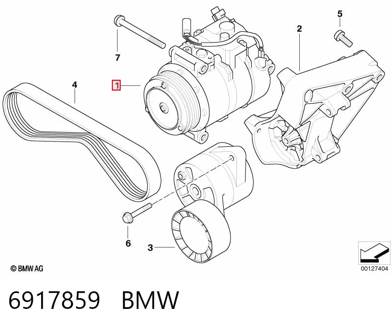 6917859 BMW Compressor de aparelho de ar condicionado