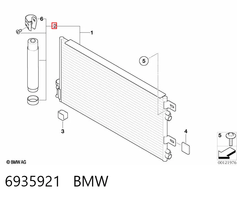 6935921 BMW Tanque de recepção do secador de aparelho de ar condicionado