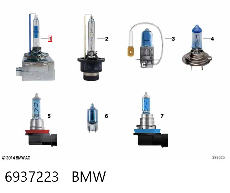 6937223 BMW Lâmpada de xénon