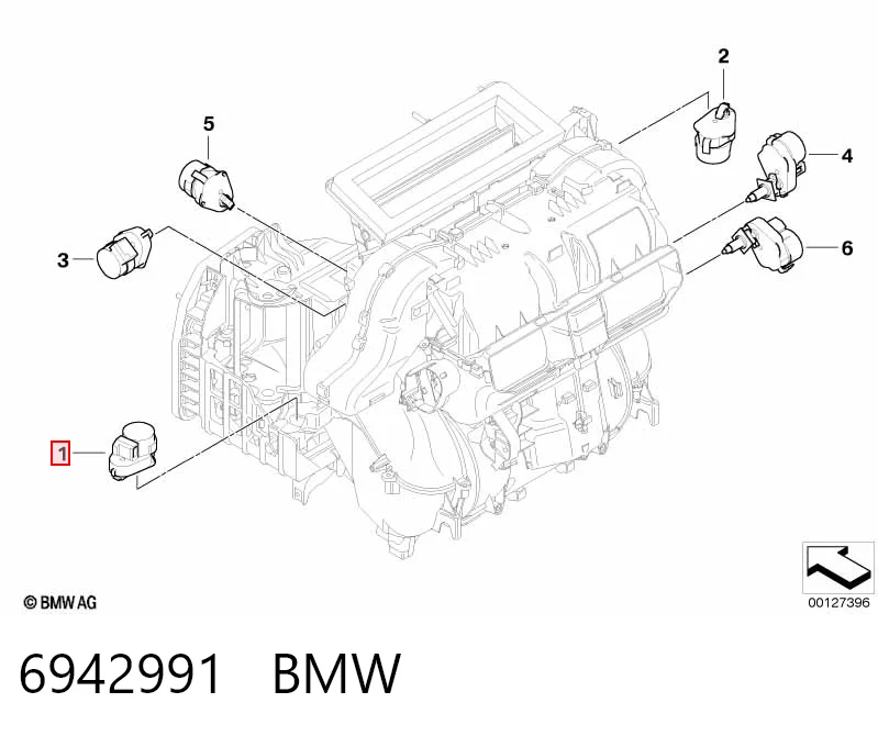 Acionamento de comporta de forno BMW 5  E60