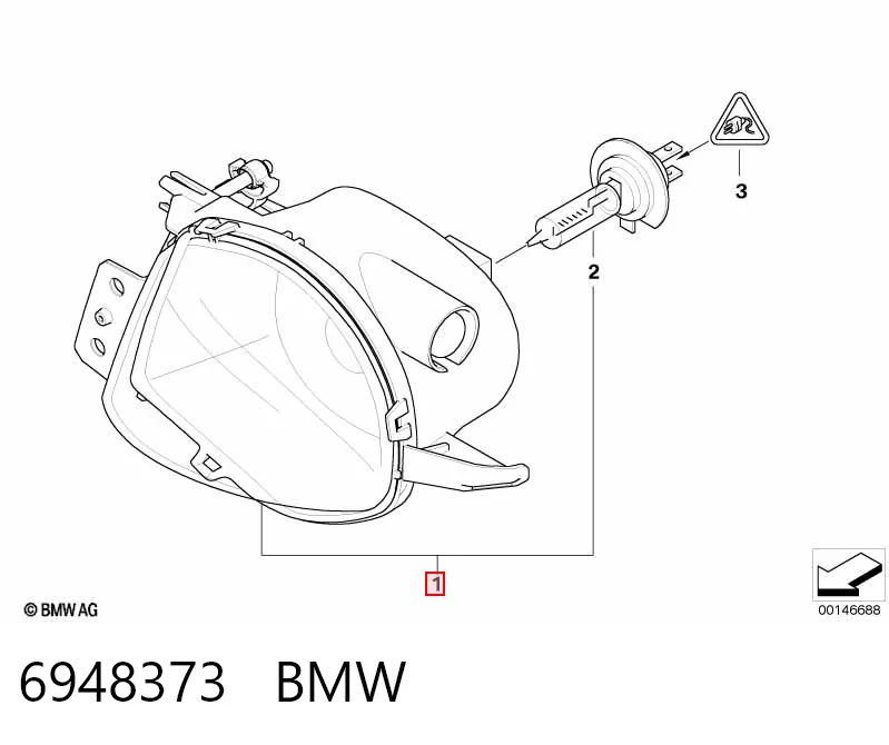 6948373 BMW Luzes de nevoeiro esquerdas