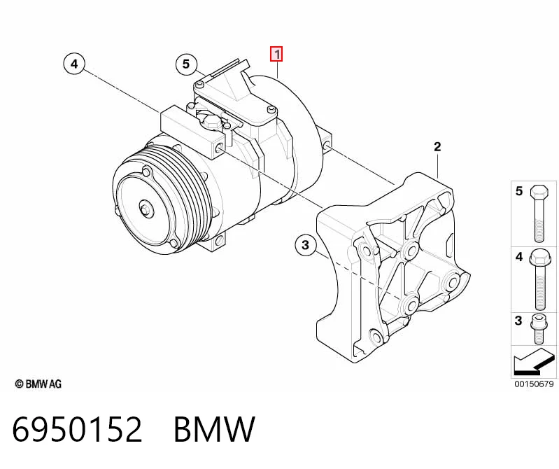 6950152 BMW Compressor de aparelho de ar condicionado