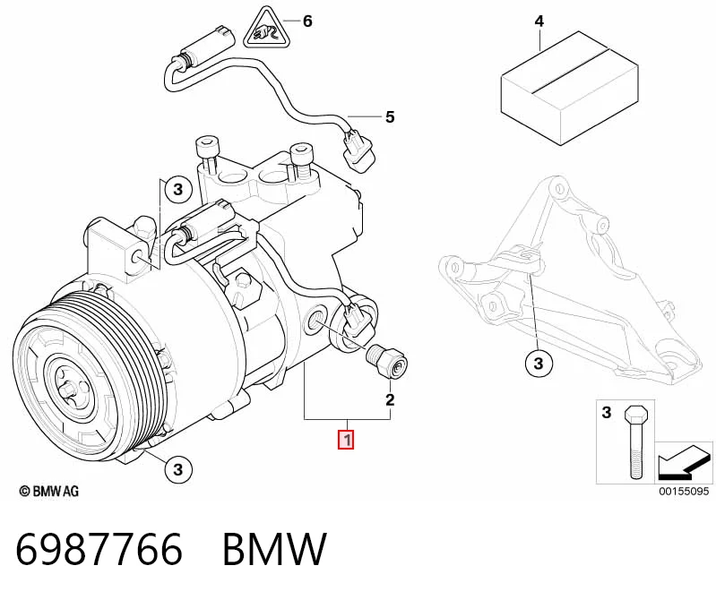 6987766 BMW Compressor de aparelho de ar condicionado