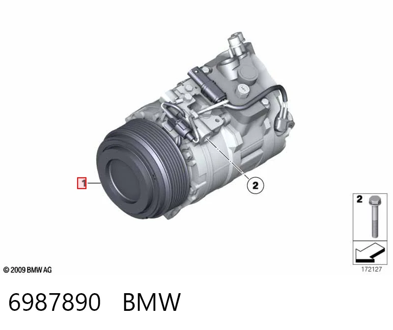 6987890 BMW Compressor de aparelho de ar condicionado