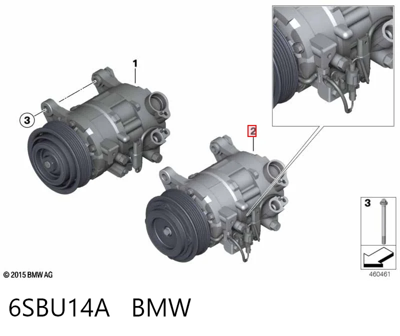 6SBU14A BMW Compressor de aparelho de ar condicionado