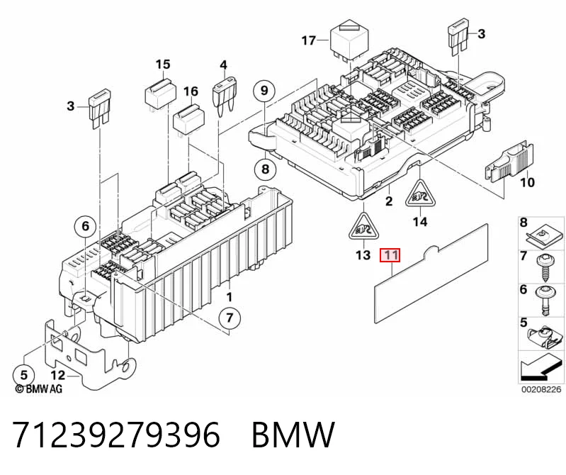 Unidade de dispositivos de segurança para BMW X5  E70