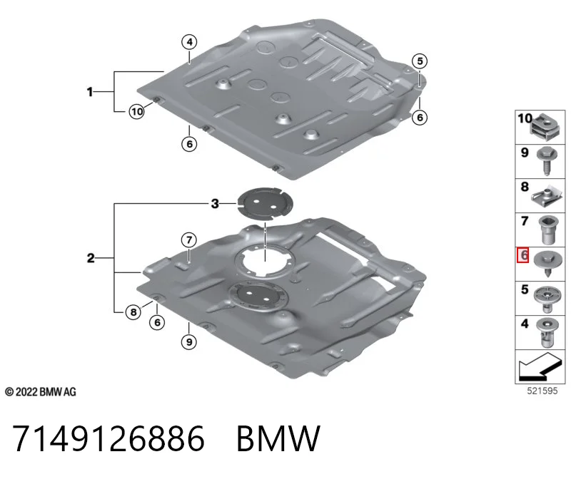 7149126886 BMW Parafuso autorroscante