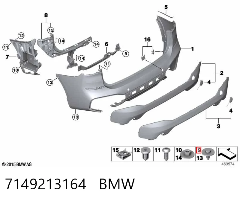 7149213164 BMW Parafuso de cabeça de motor (CBC)