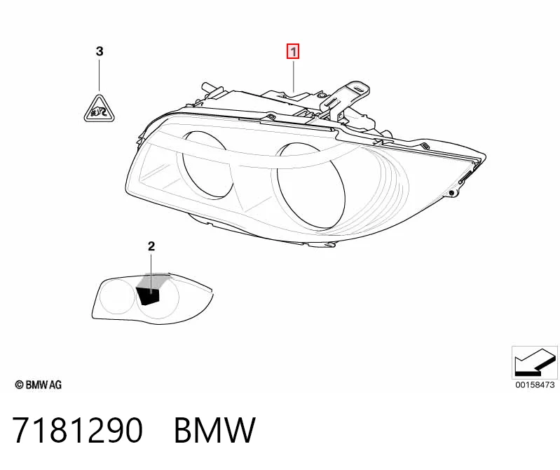 7181290 BMW Luz direita