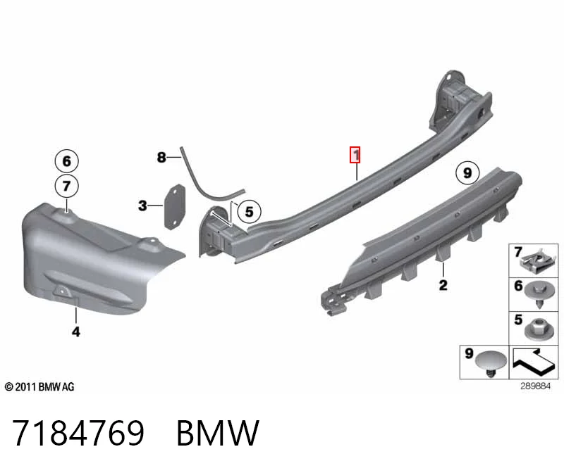 Reforçador do pára-choque traseiro BMW 5 preço, a partir de 95,53 USD