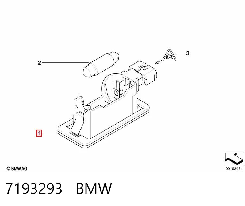 7193293 BMW Lanterna da luz de fundo de matrícula traseira