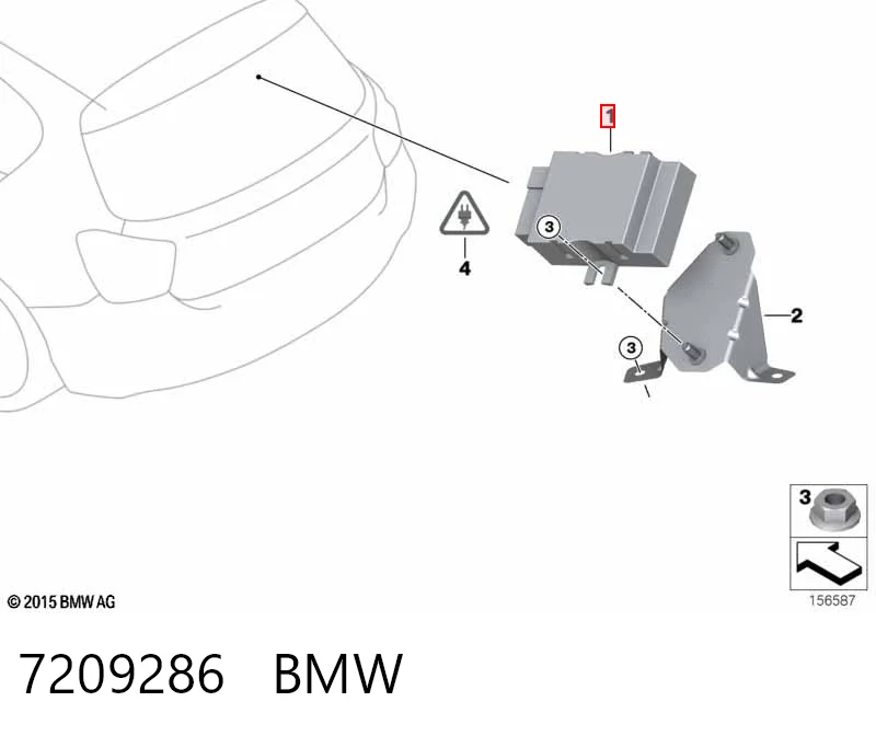 7209286 BMW Módulo de direção (Centralina eletrônica) da bomba de combustível