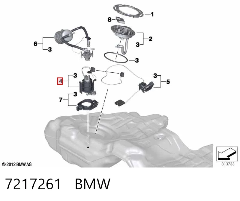 7217261 BMW Elemento de turbina da bomba de combustível