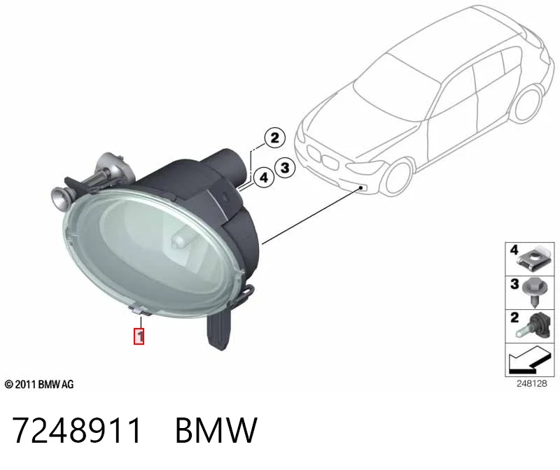 7248911 BMW Luzes de nevoeiro esquerdas