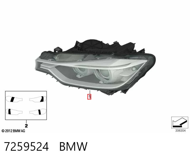 7259524 BMW Luz direita