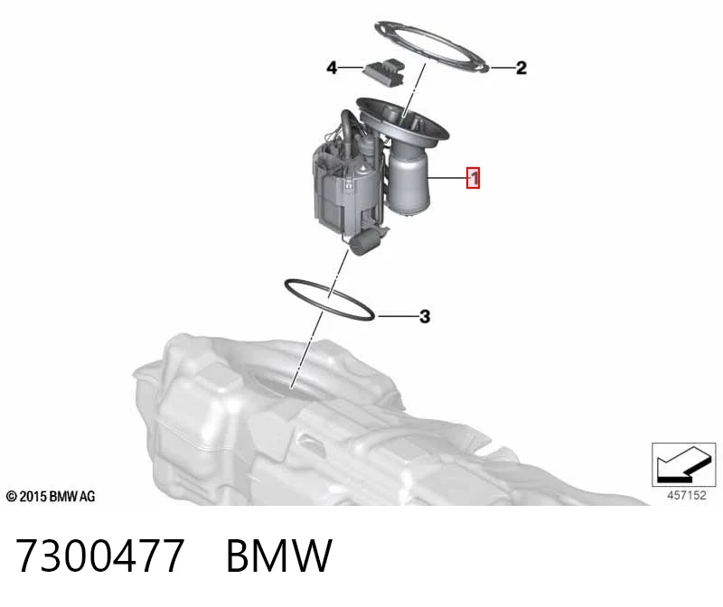 7300477 BMW Módulo de bomba de combustível com sensor do nível de combustível