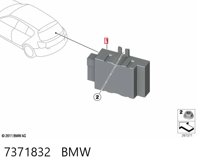 7371832 BMW Módulo de direção (Centralina eletrônica) da bomba de combustível