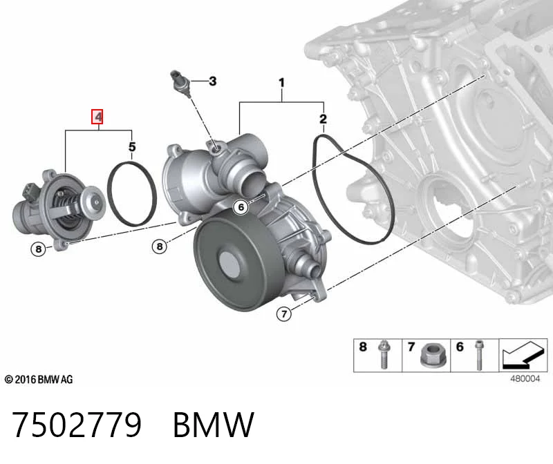 7502779 BMW Termostato