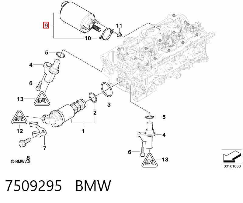 7509295 BMW Válvula (regulador) de marcha a vácuo