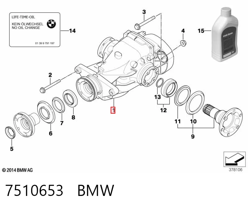  Redutor do eixo traseiro BMW X5 SUV (E53) (2000 - 2006) 