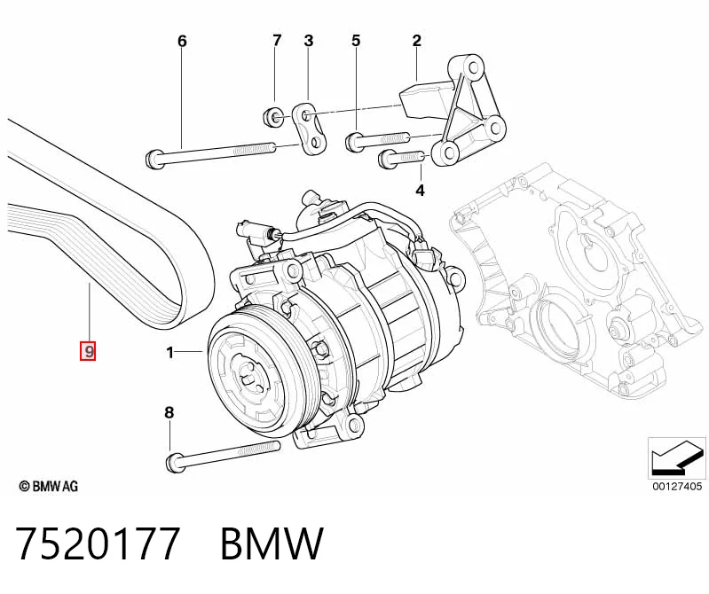 7520177 BMW Correia dos conjuntos de transmissão