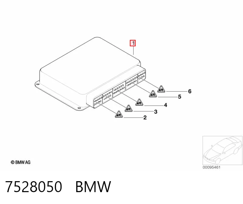 7528050 BMW Módulo de direção (Centralina eletrônica) de motor