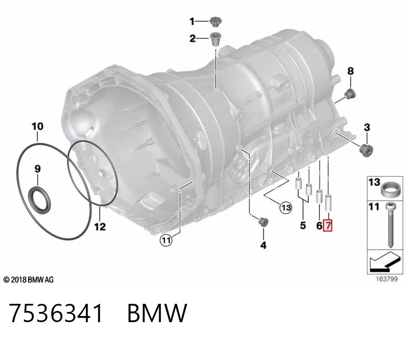 7536341 BMW Kit de reparação da Caixa Automática de Mudança