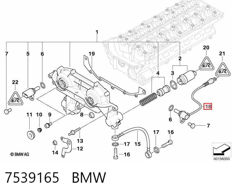 7539165 BMW Sensor de posição da árvore distribuidora
