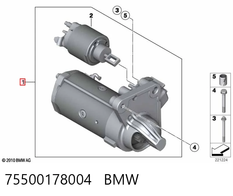 75500178004 BMW Motor de arranco