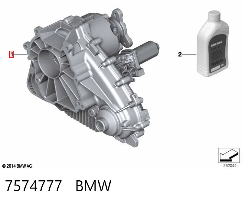 7574777 BMW Caixa de transferência