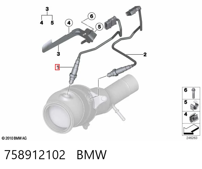 758912102 BMW Sonda lambda, sensor de oxigênio até o catalisador