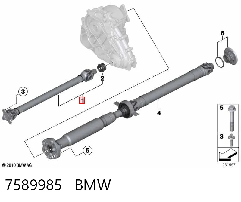 7589985 BMW Junta universal até o eixo dianteiro