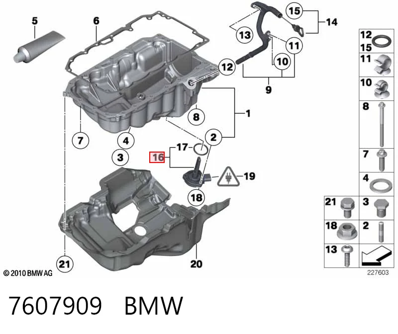7607909 BMW Sensor do nível de óleo de motor