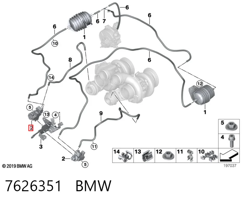 7626351 BMW Convertidor de pressão (solenoide) de supercompressão