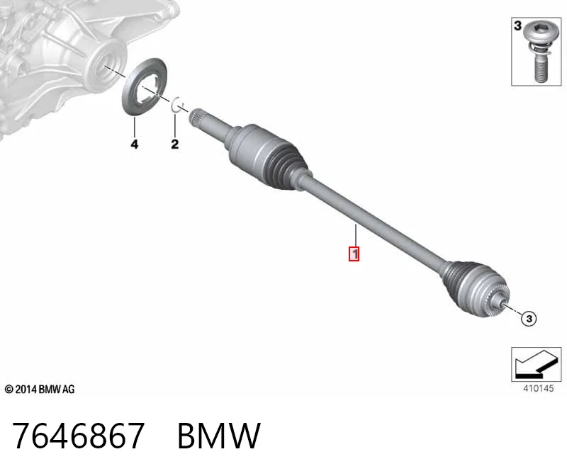  Semieixo traseiro BMW 1 hatchback (F40) (2019 - 2026) 
